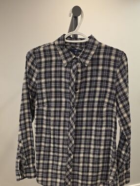 GAP Black & White Plaid Button-Down Shirt